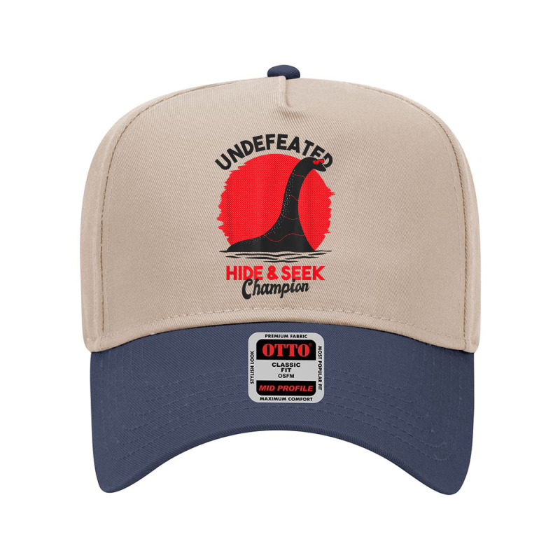 Loch Ness Undefeated Hide & Seek Nessie Gift T Shirt Adjustable Baseball Cap by cm-arts | Artistshot