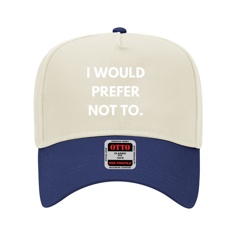 I Would Prefer Not To Philosophy Teacher Slavoj Zizek Adjustable Baseball Cap | Artistshot