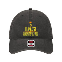 Im A It Analyt Premium T Shirt Dyed Cap | Artistshot