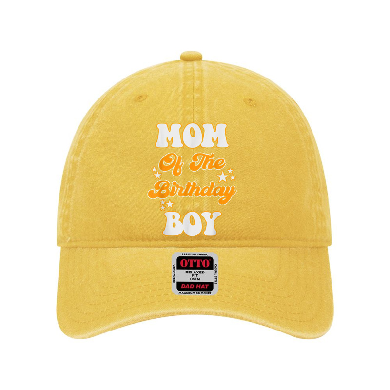 Mom Of The Birthday Boy Funny Mother Mama Family Matching T Shirt Dyed Cap | Artistshot