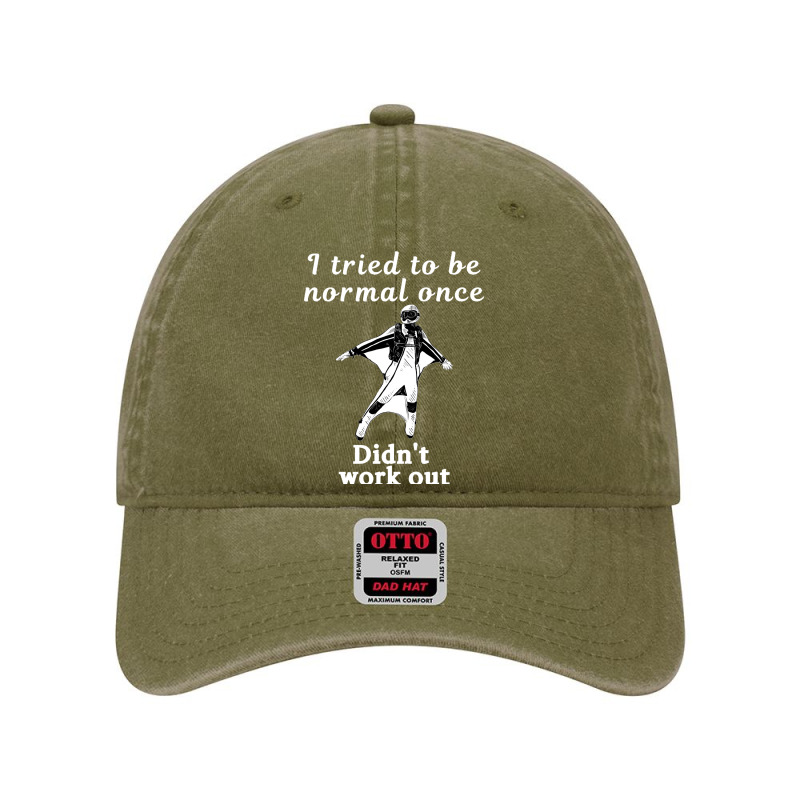 I Tried To Be Normal Once Did Not Work Out White Text Classic Dyed Cap by cm-arts | Artistshot