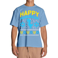 Happy Hanukkah Jewish Trex Ugly Chanukah Sweater Boy Gift Urban Heavy T-shirt | Artistshot