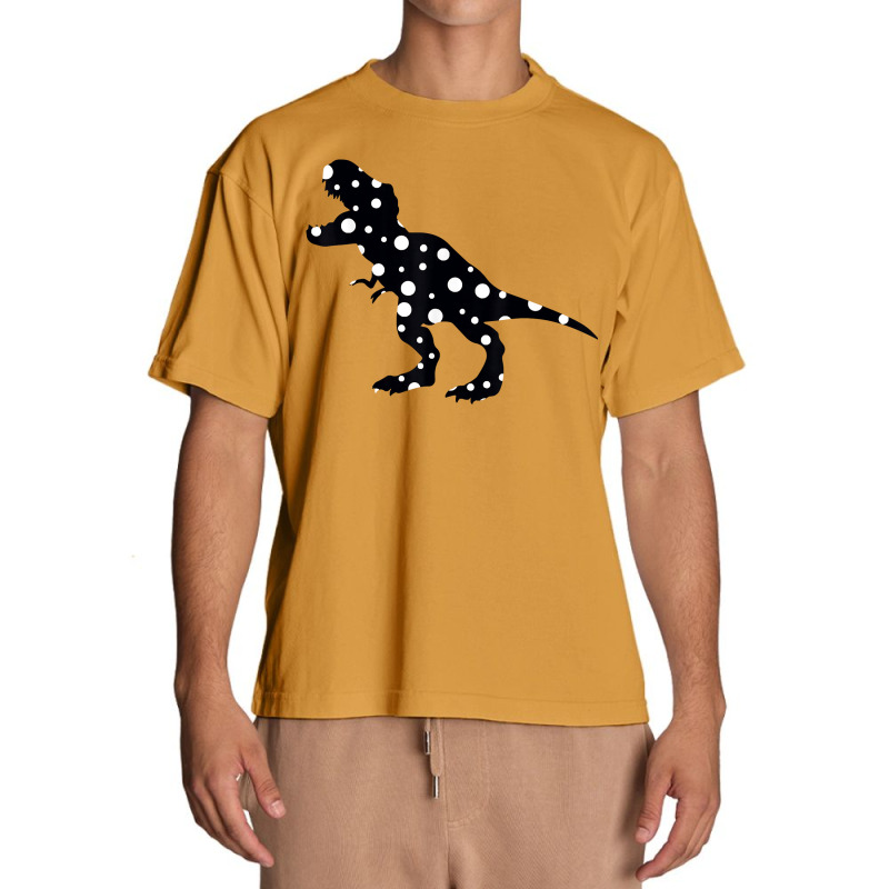 Polka Dot T Rex Dinosaur International Dot Day White & Black T Shirt Urban Heavy T-shirt | Artistshot