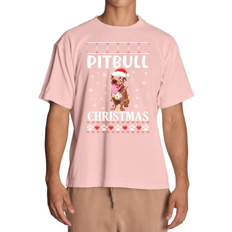 Merry Christmas Noel Day Pitbull Dog Lo Pitbull Dog Dancing With Snow  Urban Heavy T-shirt by kerchingparticular | Artistshot