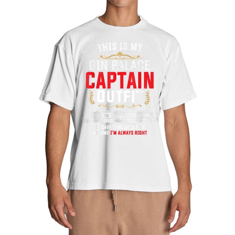 Canal Boat & Narrowboat Gin Palace Captain For Boat Owner T Shirt Urban Heavy T-shirt by cm-arts | Artistshot