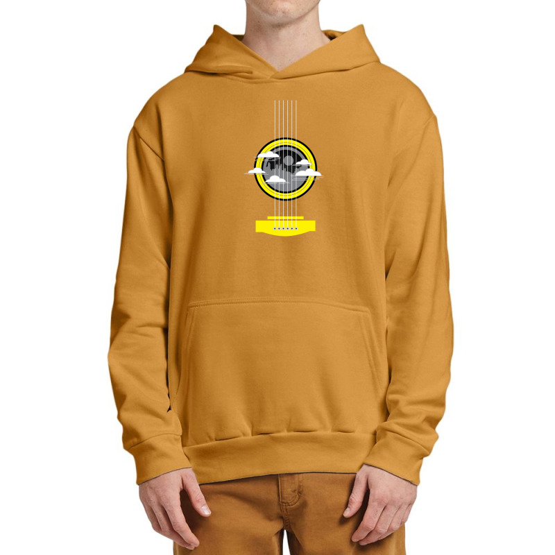 Yellow Guitar Strings 1 Urban Pullover Hoodie by DavidJones | Artistshot