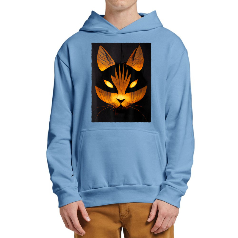 Halloween Cat   Spooky Kitty   Creepy Halloween Party Urban Pullover Hoodie | Artistshot