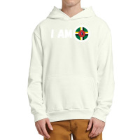 Half American Half Dominican Roots Usa Dominica Island Flag Long Sleev Urban Pullover Hoodie | Artistshot