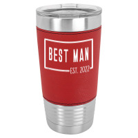 Best Man Est 2022 Groomsmen Wedding Bachelor Party Group Leatherette Tumbler | Artistshot