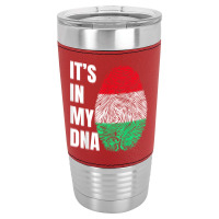 Fingerprint Dna Biometry Hungarian Flag T Shirt Leatherette Tumbler | Artistshot