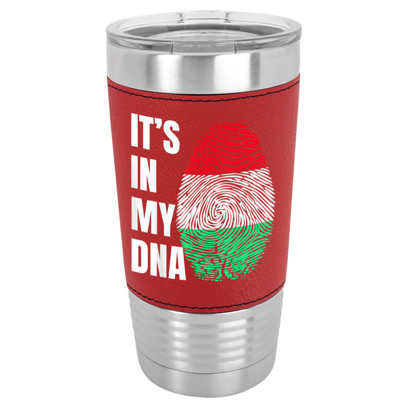 Fingerprint Dna Biometry Hungarian Flag T Shirt Leatherette Tumbler by cm-arts | Artistshot