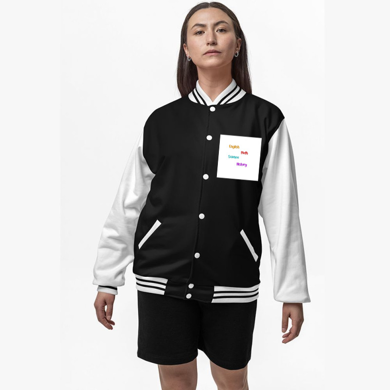 Subject Labels  Pack Chiffon Top Bomber Jacket | Artistshot