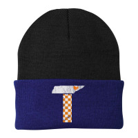 Tennessee Flag Vintage Football Fan Orange And White Gift Beanie | Artistshot