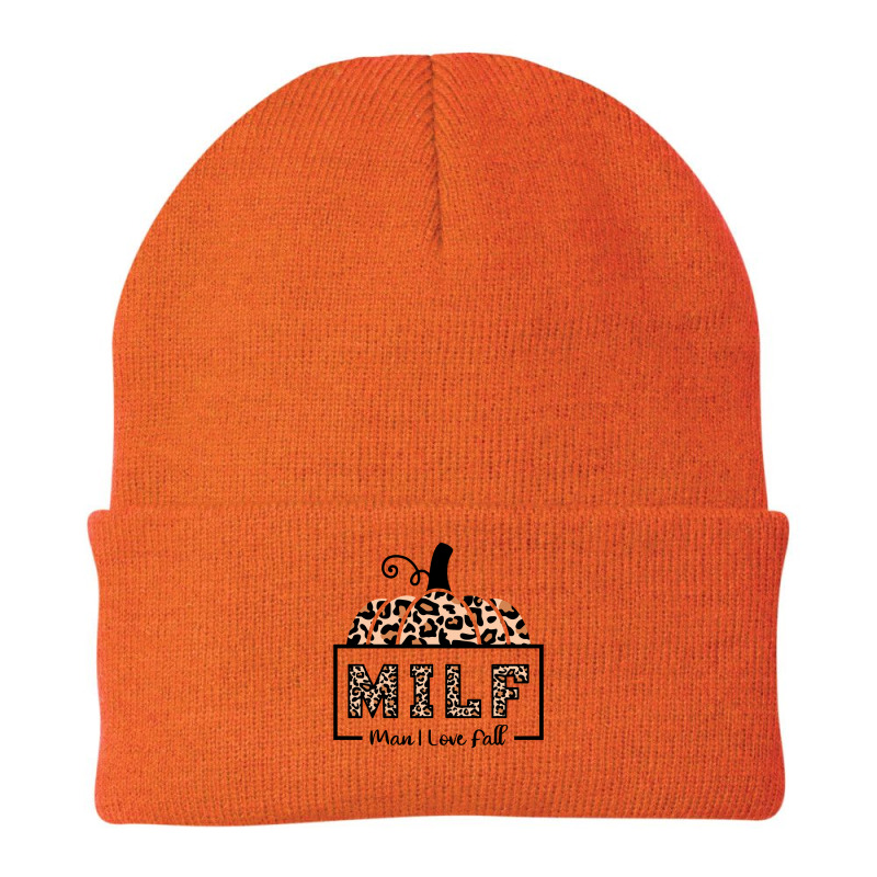 Milf Man I Love Fall Funny Woman Autumn Seasons Lover Sweatshirt Beanie by cm-arts | Artistshot