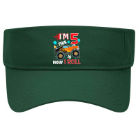 5th Birthday Gifts I'm 5 This Is How I Roll Monster Truck Visor Hat | Artistshot