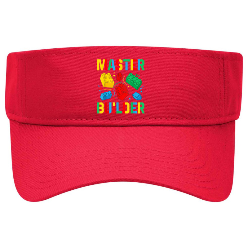 Master Builder Kids Building Blocks Brick Toy Master Builder Visor Hat | Artistshot