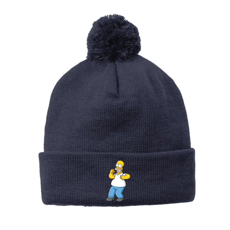 Homer Simpson Pom Pom Beanie by kolatian | Artistshot