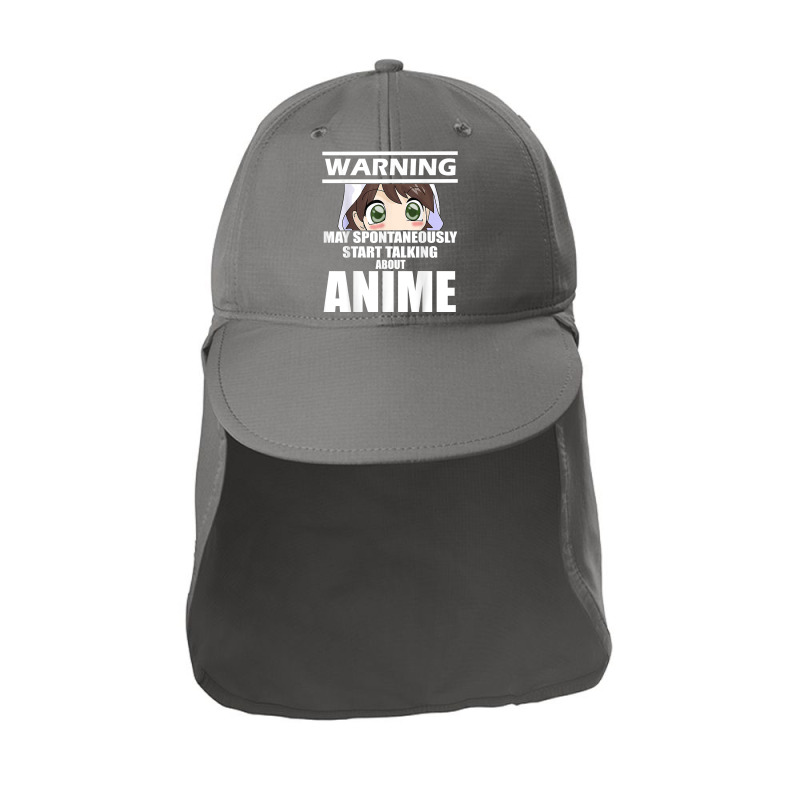 Warning May Spontaneously Start Talking About Anime T Shirt Sun Shade Cap | Artistshot