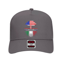 Womens Italian Roots American Grown Tree Flag Usa Italy V Neck T Shirt Mesh Back Trucker Hat | Artistshot