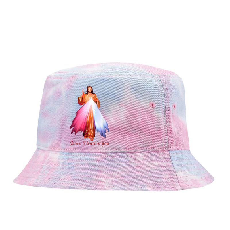 Divine Mercy Transparent Background. Jesus I Trust In You Tie Dyed Bucket Hat by TyDesign | Artistshot