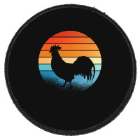 Sunset Rooster T  Shirt Sunset Rooster Gift Ideas T  Shirt Round Patch | Artistshot