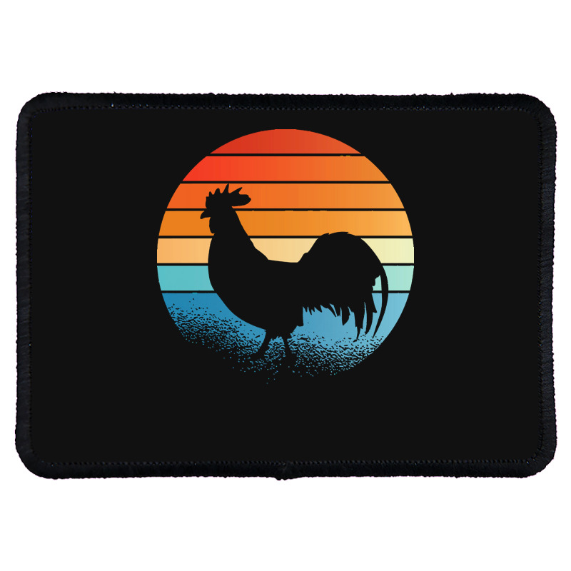 Sunset Rooster T  Shirt Sunset Rooster Gift Ideas T  Shirt Rectangle Patch | Artistshot