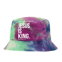 Jesus Is King Bible Scripture Quote Christian Character Animae Tie Dyed Bucket Hat | Artistshot