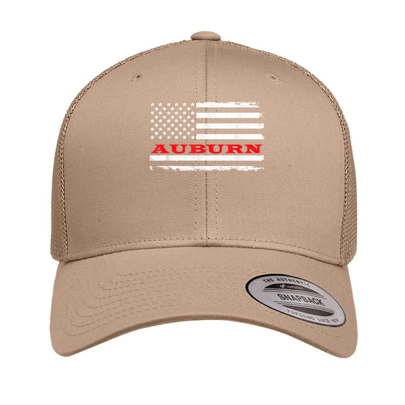 California American Flag Auburn Usa Patriotic Souvenir T Shirt Retro Trucker Cap by adam.troare | Artistshot