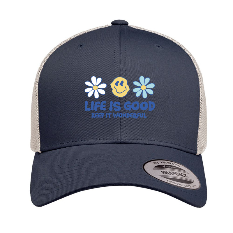 Life Is Good Keep It Wonderful, Aesthetic Motivational Quotes Retro Trucker Cap | Artistshot