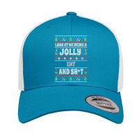 Womens Funny Emt Ugly Christmas Design Emergency Medical Technician V Retro Trucker Cap | Artistshot