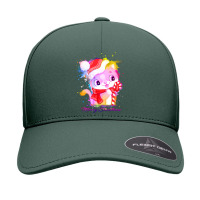 Merry Christmas Cat Seamless Cap | Artistshot