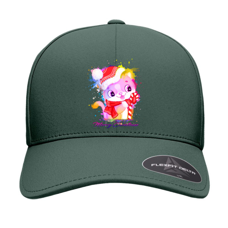 Merry Christmas Cat Seamless Cap | Artistshot