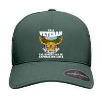 I Am A Veteran My Oath Of Enlistment Has On Expiration Date Seamless Cap | Artistshot