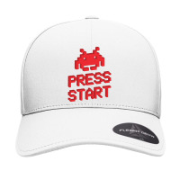 Space Invader Press Start, Space Invaders Seamless Cap | Artistshot