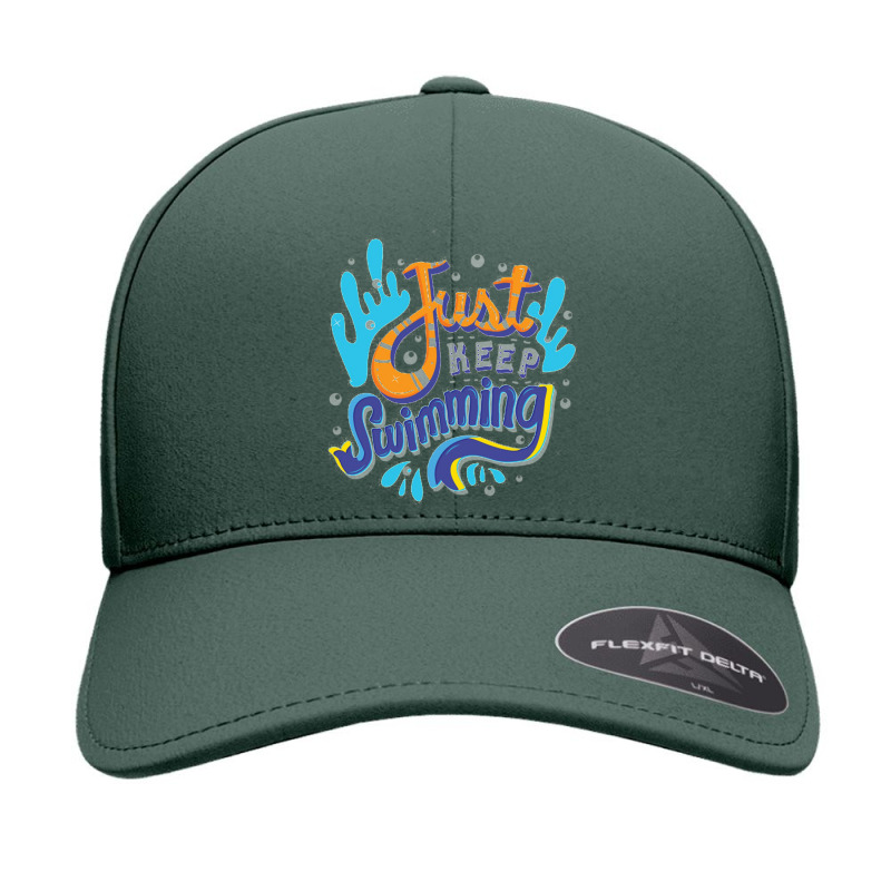 Finding Nemo Just Keep Swimming Seamless Cap | Artistshot