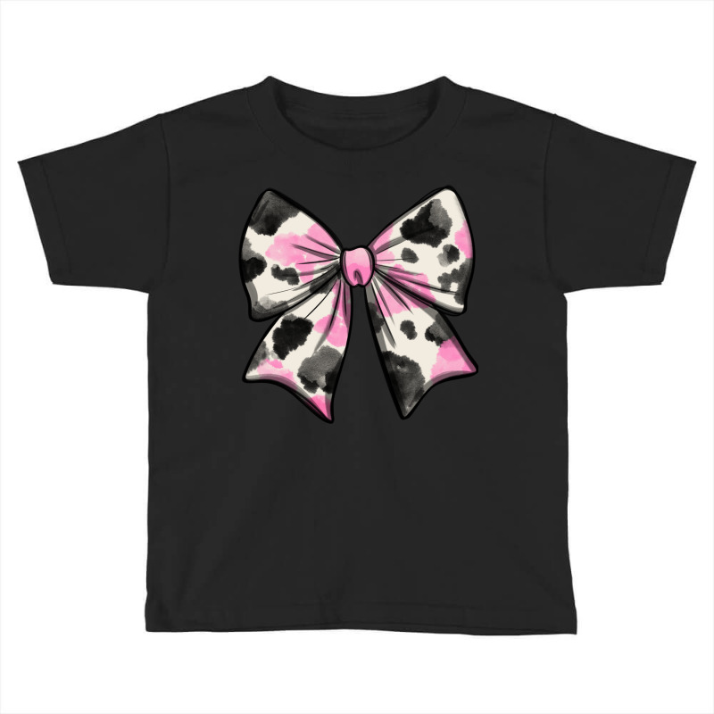 Pink Cow Print Coquette Bow Toddler T-shirt by Oma's Magic World | Artistshot