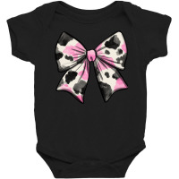 Pink Cow Print Coquette Bow Baby Bodysuit | Artistshot