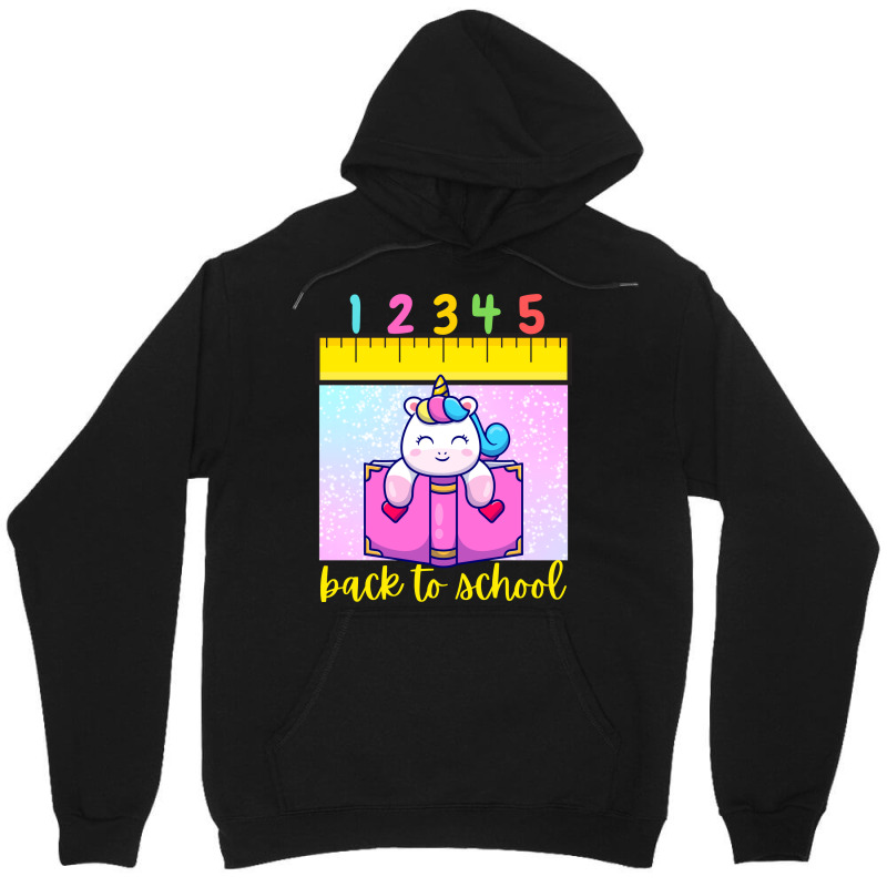 Cute Unicorn Reading Book Back To School Unisex Hoodie | Artistshot