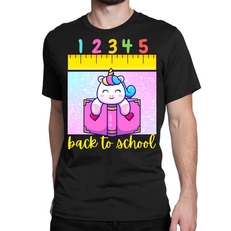 Cute Unicorn Reading Book Back To School Classic T-shirt | Artistshot