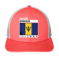 Awesome Barbadian Since 1934   Barbadian 88th Birthday T Shirt Snapback Trucker Cap | Artistshot