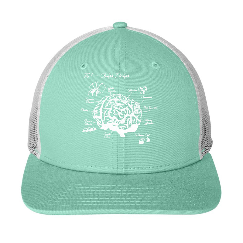 Analysis Paralysis White Print Classic Snapback Trucker Cap by TauwannaJessup | Artistshot