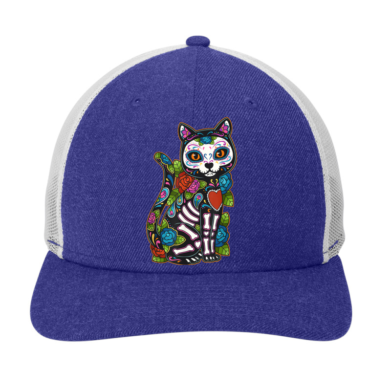 Cat Sugar Skull Mexico Calavera Dia De Los Muertos Halloween Snapback Trucker Cap by SonjaBogenschutz | Artistshot