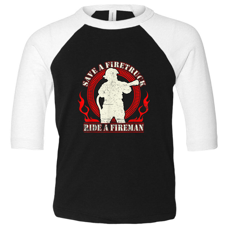 Mens Firefighter Firefighters Fireman Fire Fighter Thin Red Line Toddler 3/4 Sleeve Tee | Artistshot