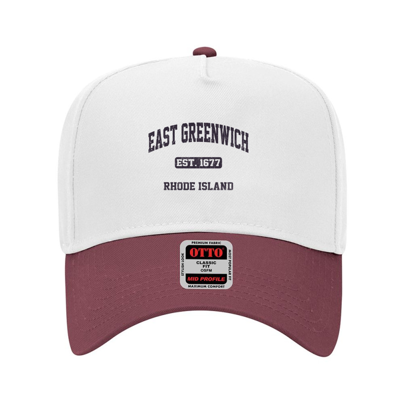 East Greenwich Rhode Island Ri Vintage State Athletic Style Sweatshirt Adjustable Baseball Cap by cm-arts | Artistshot