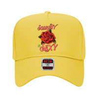 Sobriety Is Sexy Inspirational Recovery Sober Quote Rose Adjustable Baseball Cap | Artistshot