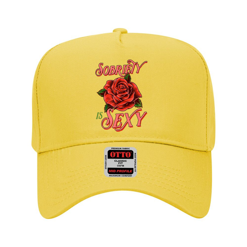 Sobriety Is Sexy Inspirational Recovery Sober Quote Rose Adjustable Baseball Cap | Artistshot