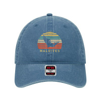 Retro Maldives Dolphin T Shirt Dyed Cap | Artistshot