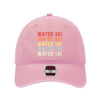 Retro Water Ski Lover Gift Waterski Love Gifts Skiing T Shirt Dyed Cap | Artistshot