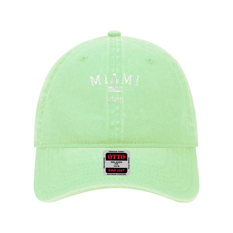 Miami Ohio Oh Vintage Dyed Cap by Jerhogen528 | Artistshot