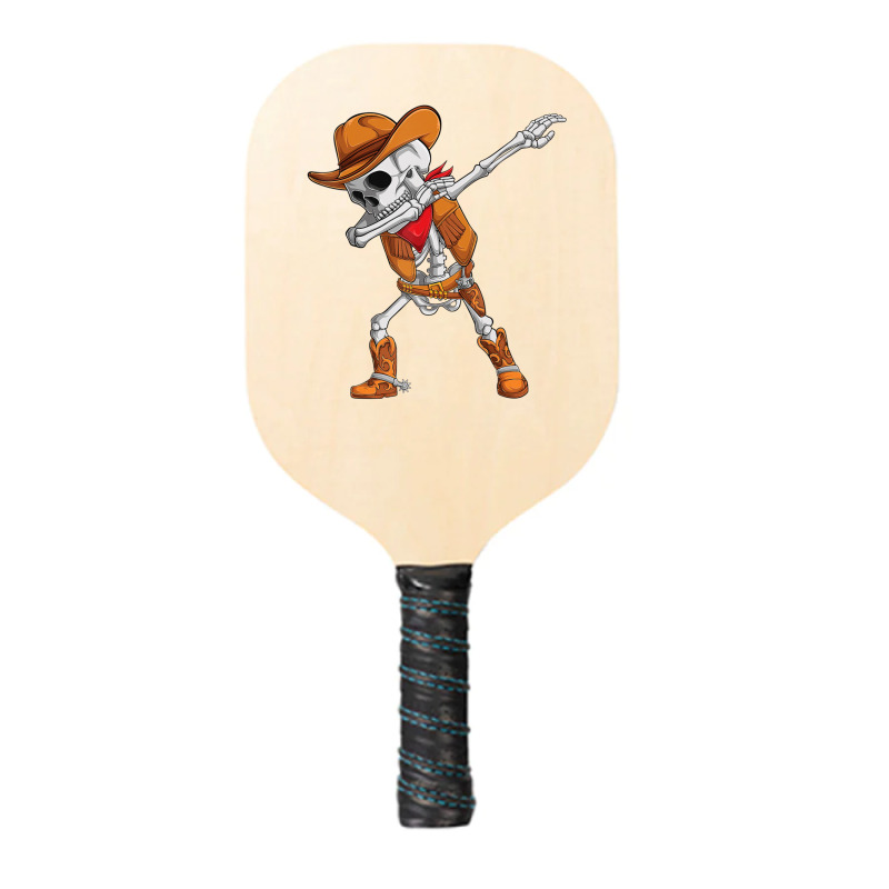 Dabbing Skeleton Cowboy Halloween Costume Kids Boys Men Dab Pickleball Paddle | Artistshot